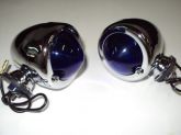Acessórios Harley Davidson-par De Pisca Cromado Lente Azul